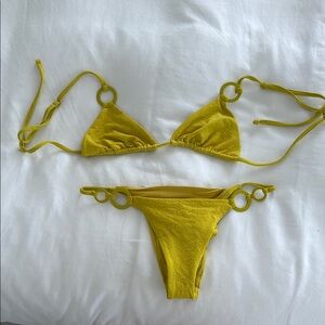 DEVON WINDSOR Yellow String Bikini Set